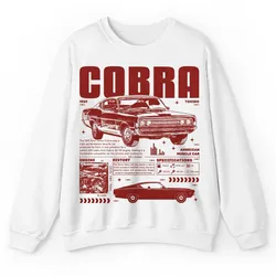 Puppy Printy Classic Cobra 428 Knowledge Shirt, Vintage Sport Car Anatomy Cobra 428 Novelty Graphic Gift Unisex Sweatshirt
