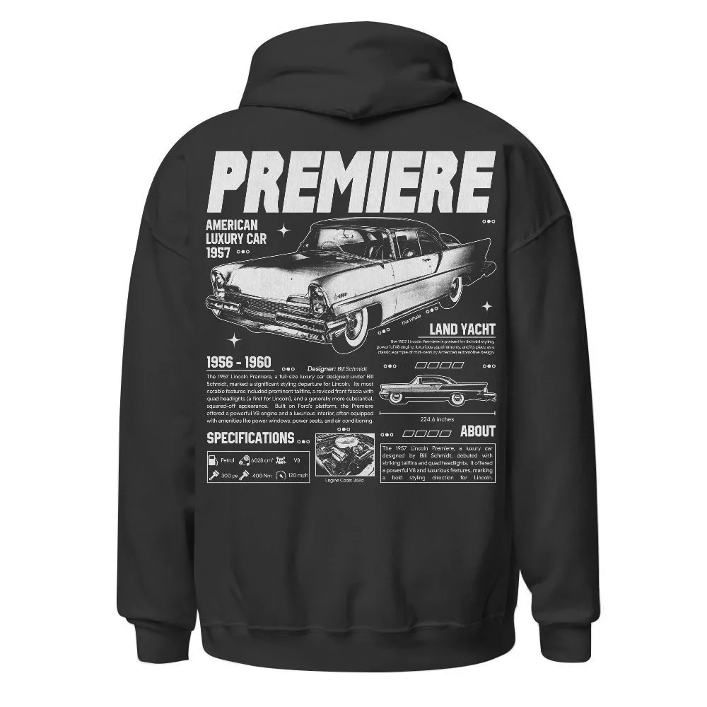 Puppy Printy Classic Premiere Knowledge Shirt, Vintage Sport Car Anatomy Land Yacht Novelty Graphic Gift Unisex Hoodie